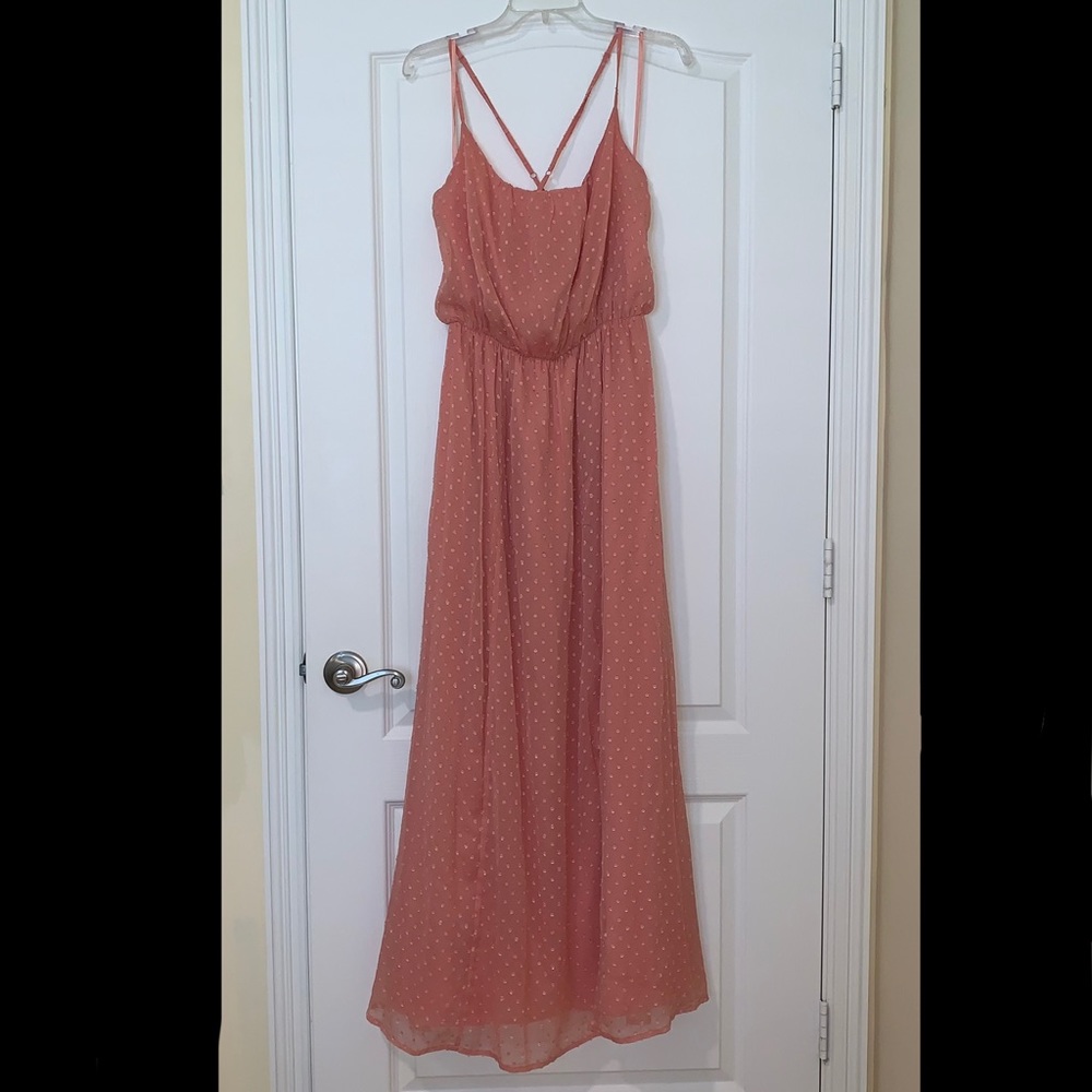 Modcloth Corral Criss-Cross Back Maxi Dress